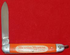 Official GSUSA Utica Girl Scout (Brownie) Knife Non-Locking Orange Handles (189)
