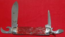 Official BSA #1996 Imperial Boy Scout Knife Low-Relief Shield With Original Box 1958-1962 (125.1)