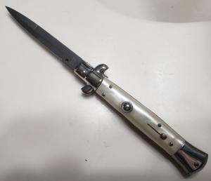 Vintage 9" Italy Inox Switchblade with Imitation Pearl Scales