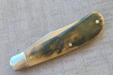 Bobby Toole Bark Mammoth Ivory Trapper..Cpm154..3 7/8 closed...integral fluted bolsters..coa & pouch