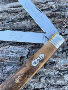 QUEEN TITUSVILLE CUTLERY 2008 PRE-HISTORIC FOSSIL STAINLESS TRAPPER