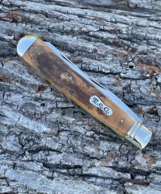 QUEEN TITUSVILLE CUTLERY 2008 PRE-HISTORIC FOSSIL STAINLESS TRAPPER