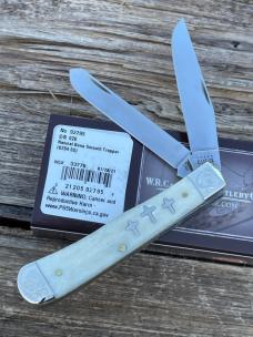 CASE XX ** SFO 2021 SMOOTH NATURAL BONE SCROLLED/NUMBERED TRIPLE CROSS TRAPPER
