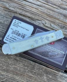 CASE XX ** SFO 2021 SMOOTH NATURAL BONE SCROLLED/NUMBERED TRIPLE CROSS TRAPPER