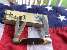 Russell (Green River Works) Whittler Pocket Knife w/ Green Bone Handles & Blade Etch - NOS