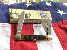 Russell (Green River Works) Whittler Pocket Knife w/ Green Bone Handles & Blade Etch - NOS
