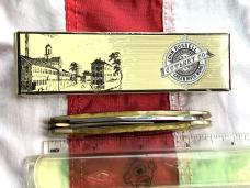 Russell (Green River Works) Whittler Pocket Knife w/ Green Bone Handles & Blade Etch - NOS