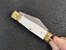 Vintage White Mexican Souvenir Automatic Knife