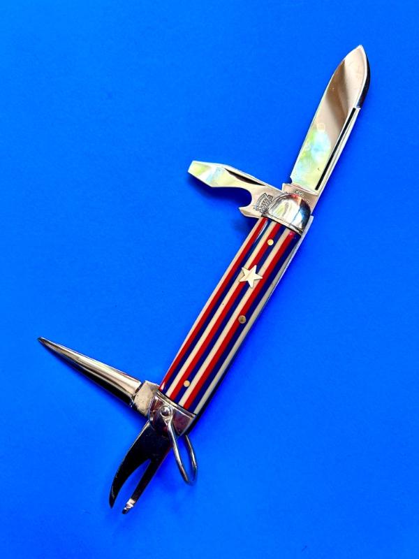 RARE E.C. Simmons Keen Kutter 4 Blade with Bail Scout “Star” EX Condition Clean Schrade USA RARE E.C. Simmons Keen Kutter 4 Blade with Bail Scout “Star” EX Condition Clean Schrade USA