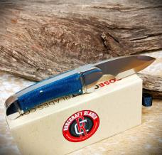 NIB RoseCraft Blades Zambezi RCT002-BM Blue Denim Micarta D2 Finger Choil Drop Point