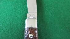RARE Early SCHRADE CUT CO. Walden, NY Pick Bone Press Button SMALL STAMP