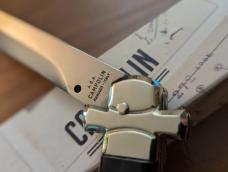  NIB 11"- 28 cm A.G.A. Campolin Brazilian Horn Maltese Automatic lockback a super beautiful stiletto