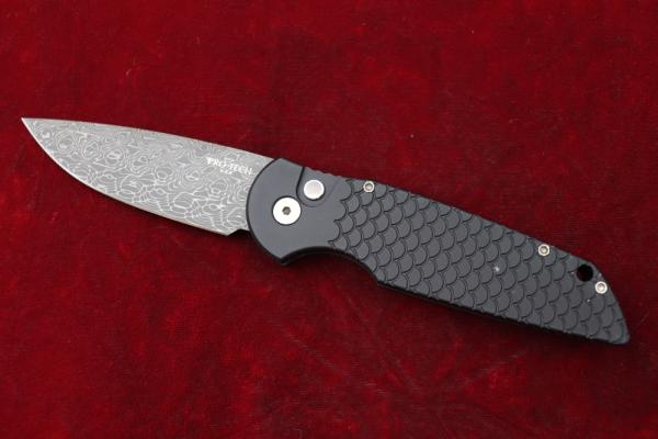 Pro-Tech TR-3 Custom-Blade Show 2021-Limited Edition #14 of 50-(3.5" Damascus) Automatic Knife