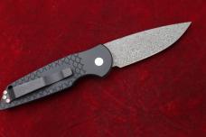 Pro-Tech TR-3 Custom-Blade Show 2021-Limited Edition #14 of 50-(3.5" Damascus) Automatic Knife