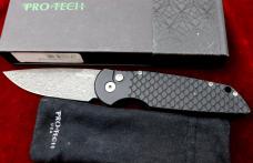Pro-Tech TR-3 Custom-Blade Show 2021-Limited Edition #14 of 50-(3.5" Damascus) Automatic Knife