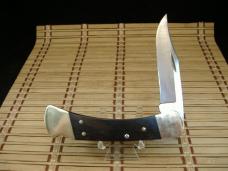 BUCK 110 U.S.A. MADE VINTAGE 1980 4 PIN USED FOLDING LOCKBACK KNIFE & ORIGINAL BUCK LEATHER SHEATH