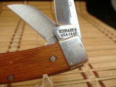 SCHRADE C642 3RD GENERATION COCABOLO WOOD MINT NEW IN BOX W/PAPERS U.S.A. DOUBLE BLADE POCKET KNIFE