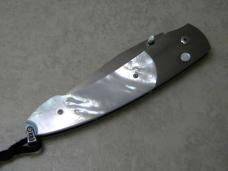William Henry Nautilus B15-P Pearl Sterling Silver Bale Button Lock Knife NIB