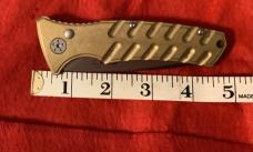 Boker Solid Brass Handled Auto