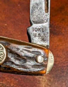 Vintage Mid Century Boker Usa 1158 Jigged Bone Pen Knife Vintage Mid Century Boker Usa 1158 Jigged Bone Pen Knife