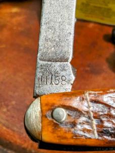Vintage Mid Century Boker USA 1158 Jigged Bone Pen Knife 