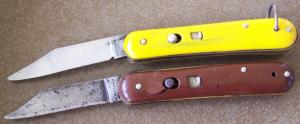 2 vintage Switchblade knives EDGEMASTER U.S.A. marked knife