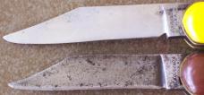 2 vintage Switchblade knives EDGEMASTER U.S.A. marked knife