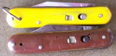 2 vintage Switchblade knives EDGEMASTER U.S.A. marked knife