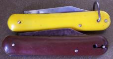 2 vintage Switchblade knives EDGEMASTER U.S.A. marked knife