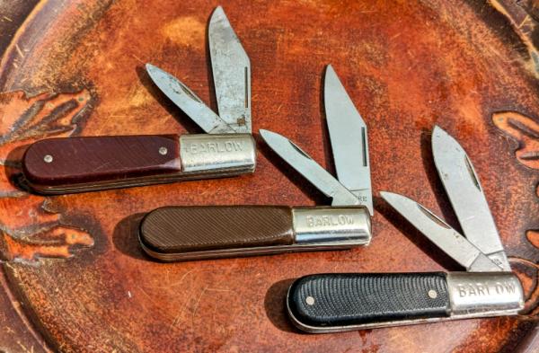 3 Barlow Knives In Good Condition - Imperial, Sabre, & Providence Cutlery Co.