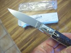A.G.A. Campolin Pattada Scarce Italian Automatic Genuine Stag/Antler UNUSED W/Pouch & Box