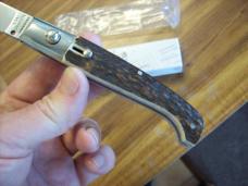 A.G.A. Campolin Pattada Scarce Italian Automatic Genuine Stag/Antler UNUSED W/Pouch & Box
