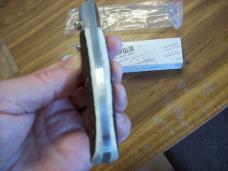 A.G.A. Campolin Pattada Scarce Italian Automatic Genuine Stag/Antler UNUSED W/Pouch & Box