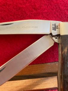 Case Trapper Tested Razor Edge #6254 SSP with Pretty Bone Handles. 2 dot=1978