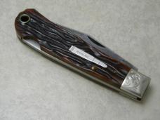 Remington USA Delrin R-1303-D 1999 Damascus Lockback Knife NIB