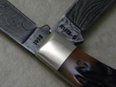 Remington USA Bone R-1173-D 1998 Damascus Baby Bullet Knife NIB