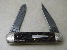 Remington USA Bone R-4353-D 2000 Damascus Silver Bullet Knife NIB