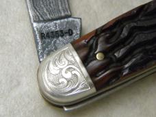 Remington USA Bone R-4353-D 2000 Damascus Silver Bullet Knife NIB