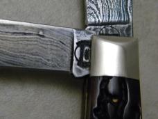 Remington USA Bone R-1123-D 1997 Damascus Silver Bullet Trapper Knife NIB
