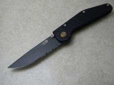 GT Knives USA ATS-34 Partially Serrated Drop Point Switchblade Knife NIB