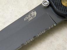 GT Knives USA ATS-34 Partially Serrated Drop Point Switchblade Knife NIB