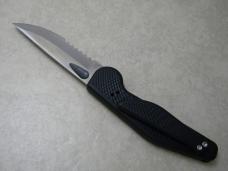 GT Knives USA ATS-34 Partially Serrated Drop-Point Switchblade Knife NIB 1990's