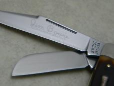 Schrade Walden S.W. Cut. JB1 USA Saw Cut Delrin Jim Bowie Commemorative Stockman Knife