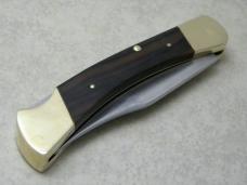 Buck USA 2nd Version Wood Lockback Knife in Pouch c. 1968-70