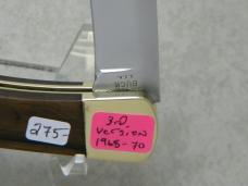 Buck USA 3rd Version Wood Lockback Knife in Pouch c. 1968-70