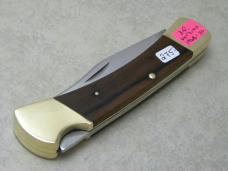 Buck USA 3rd Version Wood Lockback Knife in Pouch c. 1968-70