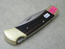 Buck USA 3rd Version Wood Lockback Knife in Pouch c. 1978-80
