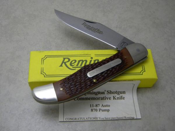 Remington 1990 Shotgun Commemorative Delrin R870 Folding Hunter Knife in Box Remington 1990 Shotgun Commemorative Delrin R870 Folding Hunter Knife in Box