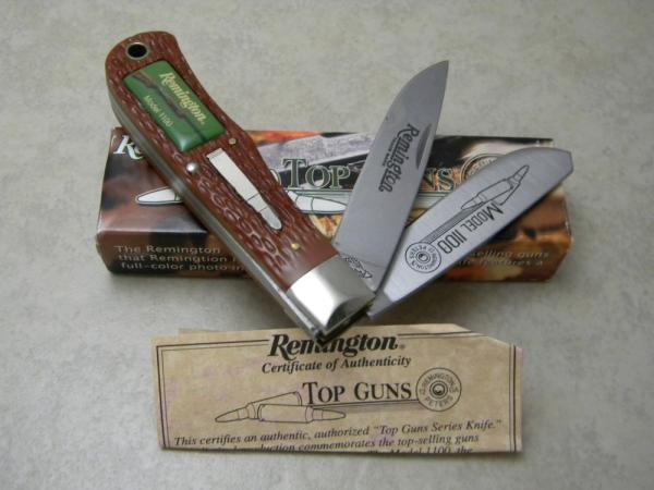 Remington USA Top Guns Series Model 1100 Delrin Trapper Knife NIB Remington USA Top Guns Series Model 1100 Delrin Trapper Knife NIB