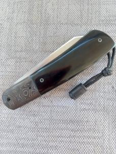 Vincenzo Balistreri Buffalo Horn Native.Fools Gold shield. bead..Filework..Jiimping...3.75".Coa/Slip